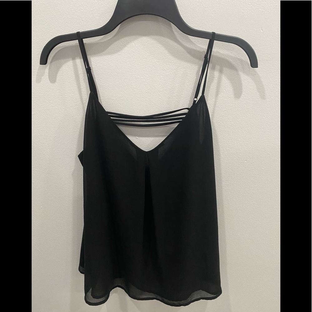 NORAH black spaghetti straps tank/camisole